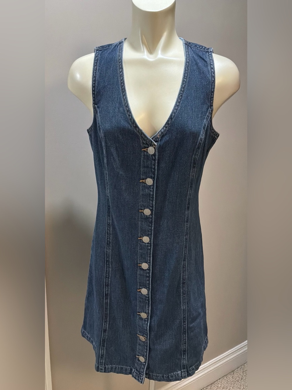 Levi's Blue Denim Western Yoke Vest